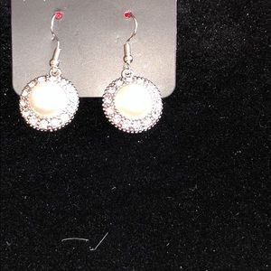 Silver with pearls earrings